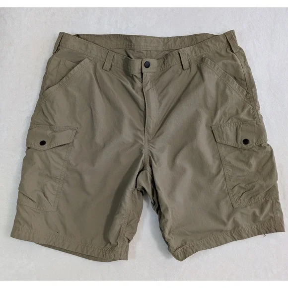 DULUTH TRADING Mens Cargo Shorts Sz 42 Armachillo Cooling TAN Ripstop Work 11" - Picture 2 of 9